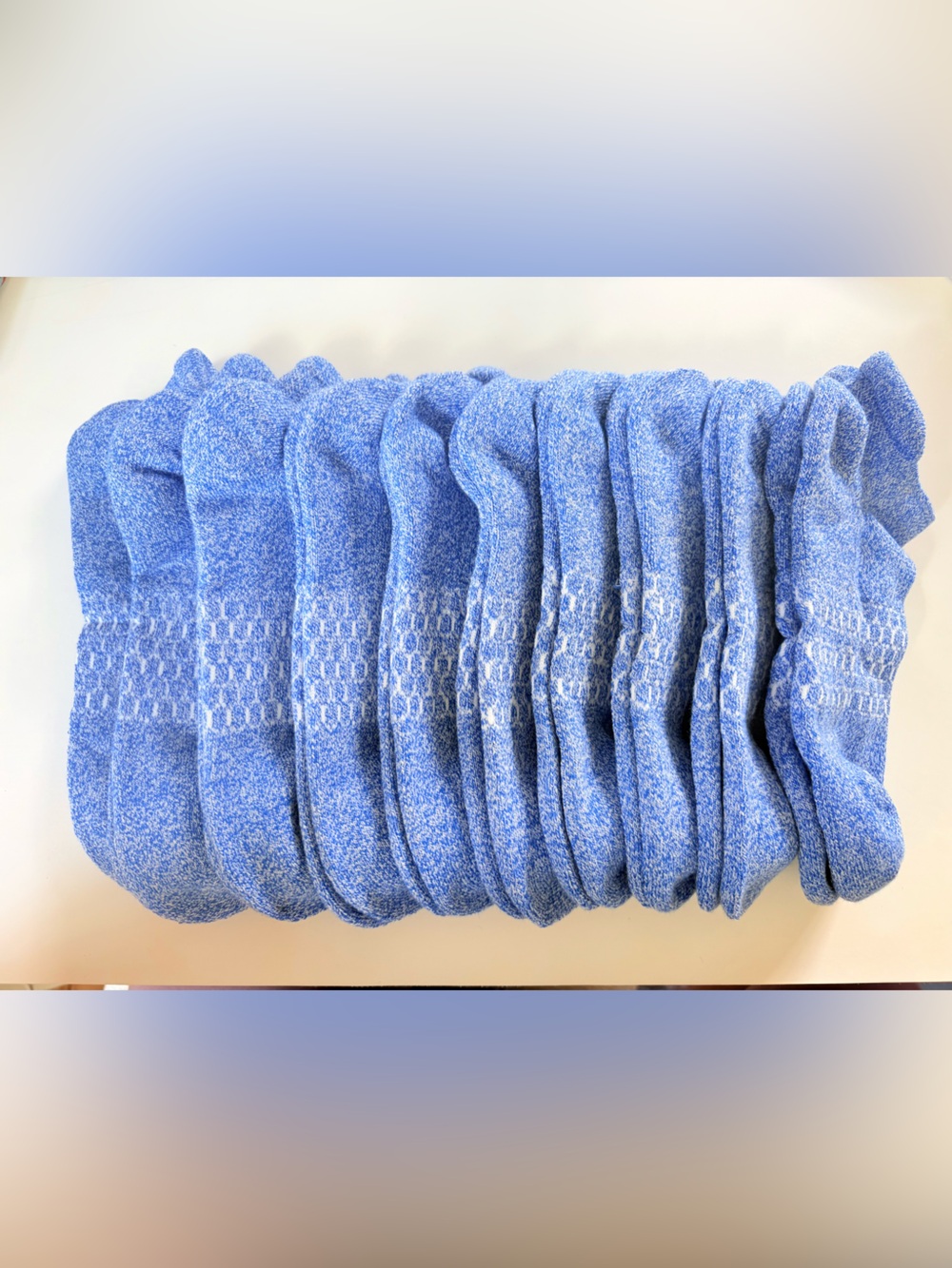 Bombas 10 Pack Blue Cushioned Ankle Socks Size M